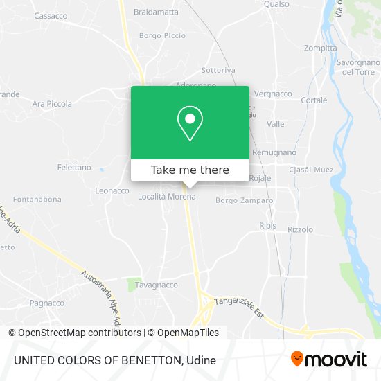 UNITED COLORS OF BENETTON map