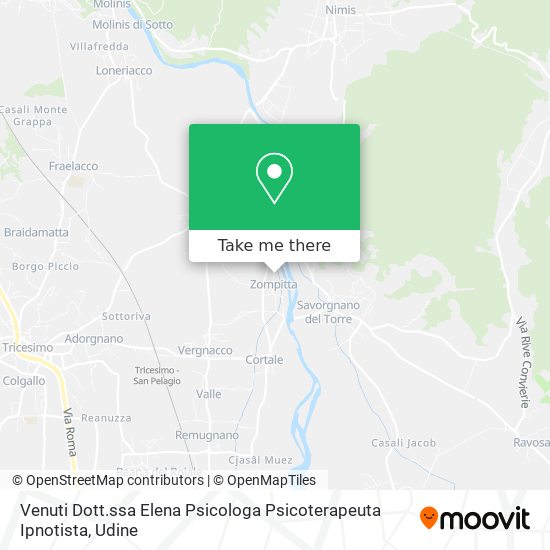 Venuti Dott.ssa Elena Psicologa Psicoterapeuta Ipnotista map