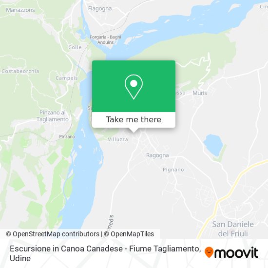 Escursione in Canoa Canadese - Fiume Tagliamento map