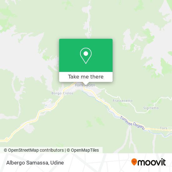 Albergo Samassa map