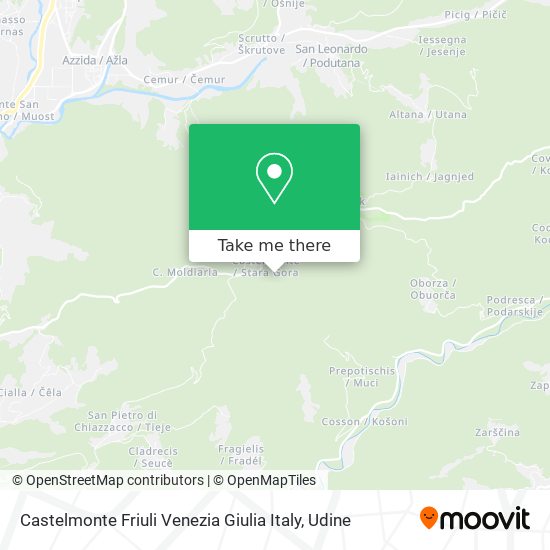 Castelmonte Friuli Venezia Giulia Italy map