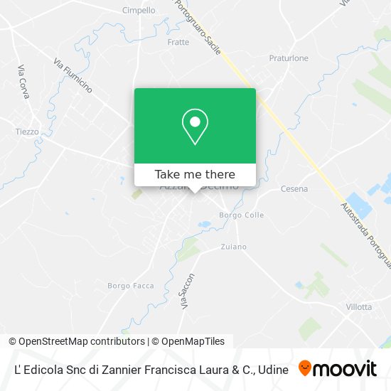 L' Edicola Snc di Zannier Francisca Laura & C. map