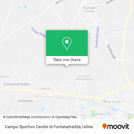 Campo Sportivo Ceolini di Fontanafredda map