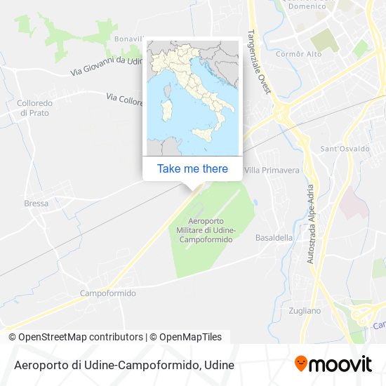 Aeroporto di Udine-Campoformido map