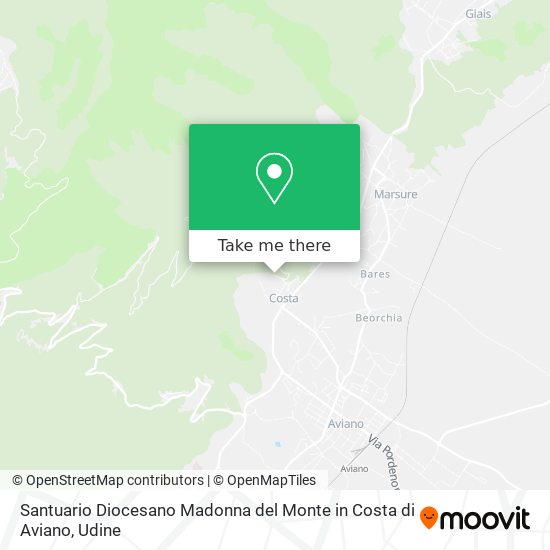 Santuario Diocesano Madonna del Monte in Costa di Aviano map