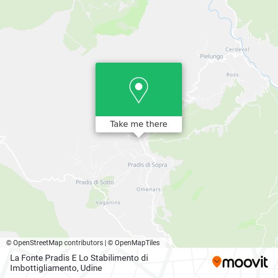 La Fonte Pradis E Lo Stabilimento di Imbottigliamento map