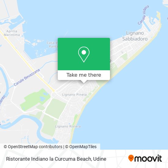 Ristorante Indiano la Curcuma Beach map
