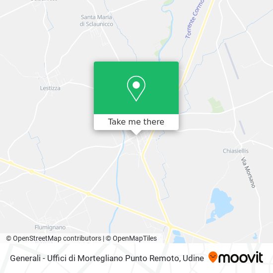 Generali - Uffici di Mortegliano Punto Remoto map