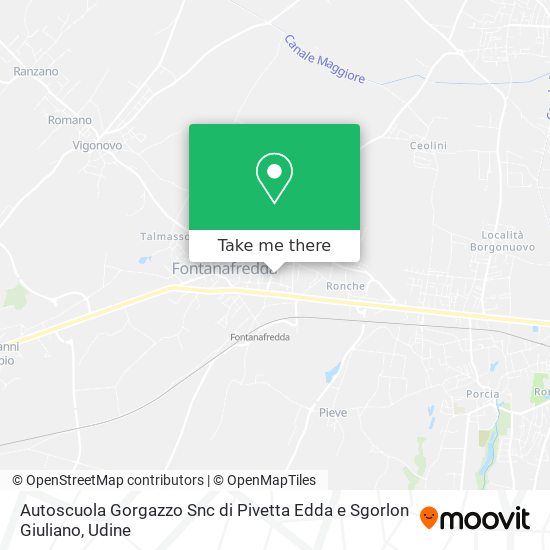 Autoscuola Gorgazzo Snc di Pivetta Edda e Sgorlon Giuliano map