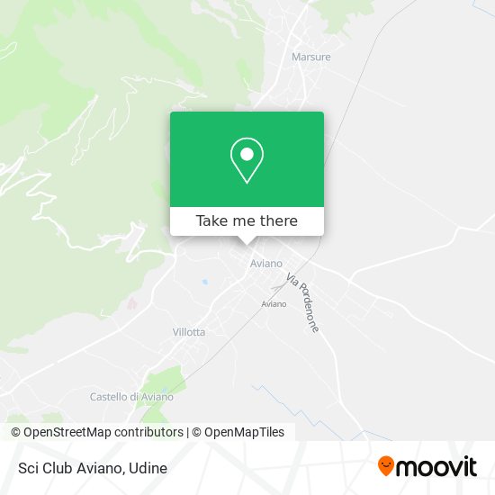 Sci Club Aviano map