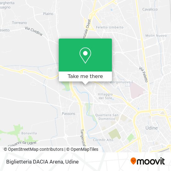 Biglietteria DACIA Arena map