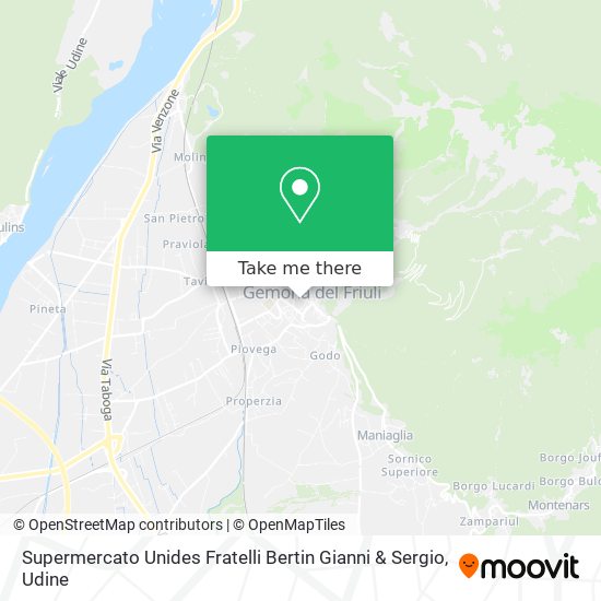 Supermercato Unides Fratelli Bertin Gianni & Sergio map