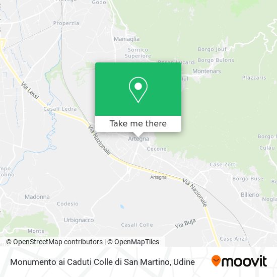 Monumento ai Caduti Colle di San Martino map