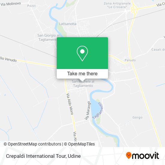 Crepaldi International Tour map