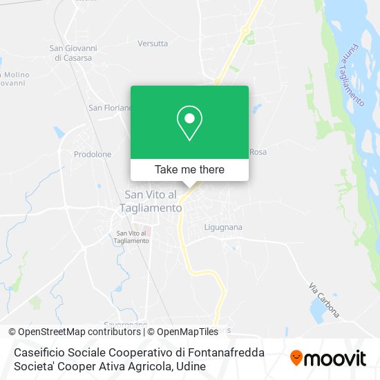 Caseificio Sociale Cooperativo di Fontanafredda Societa' Cooper Ativa Agricola map