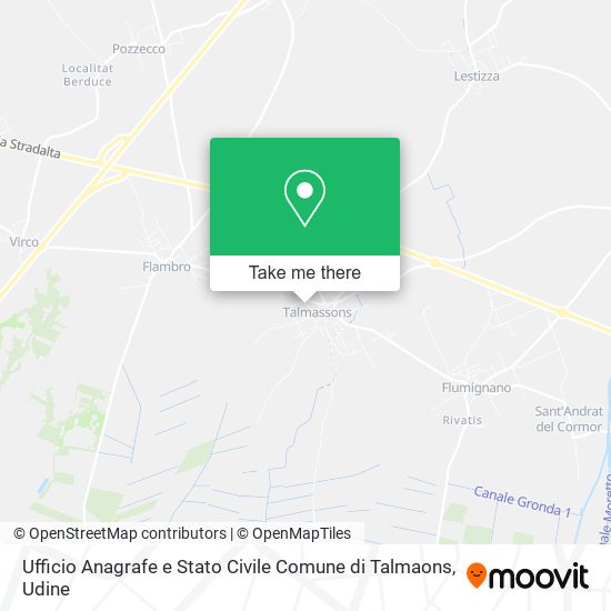 Ufficio Anagrafe e Stato Civile Comune di Talmaons map