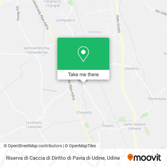 Riserva di Caccia di Diritto di Pavia di Udine map