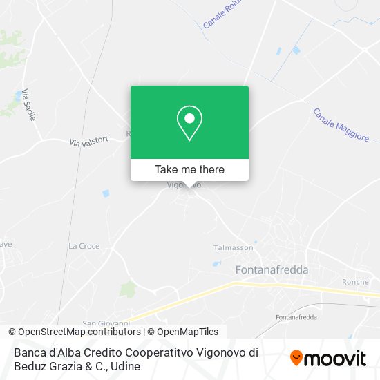 Banca d'Alba Credito Cooperatitvo Vigonovo di Beduz Grazia & C. map