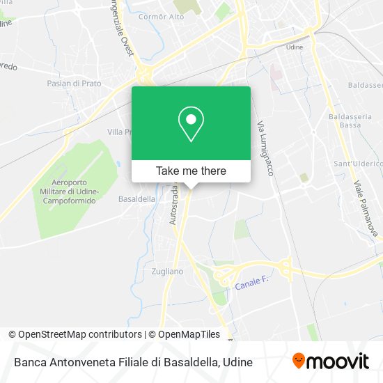 Banca Antonveneta Filiale di Basaldella map