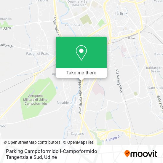 Parking Campoformido I-Campoformido Tangenziale Sud map