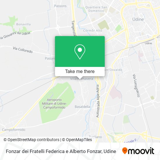 Fonzar dei Fratelli Federica e Alberto Fonzar map