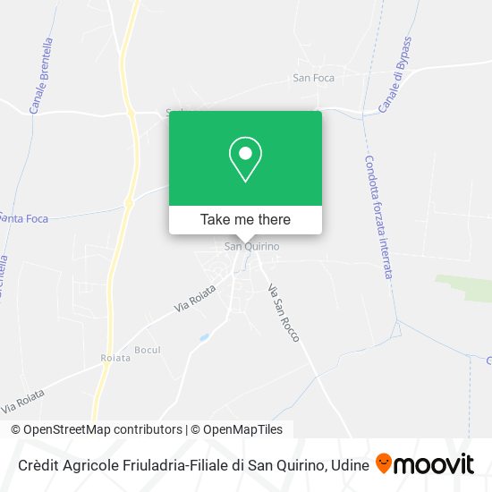 Crèdit Agricole Friuladria-Filiale di San Quirino map