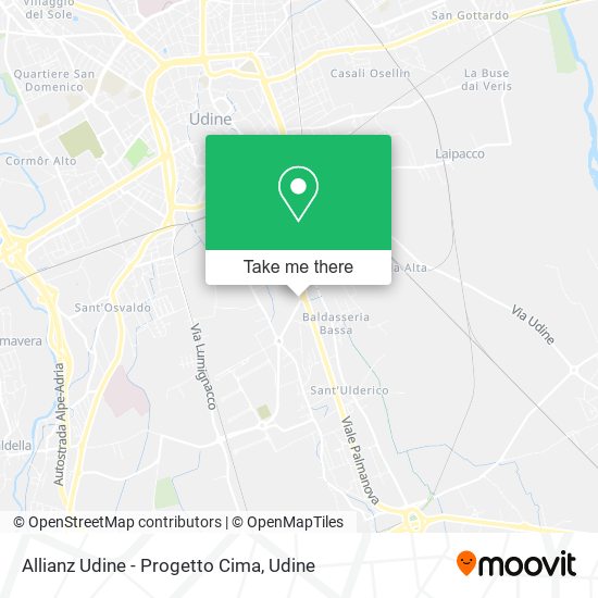Allianz Udine - Progetto Cima map