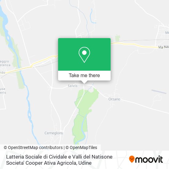 Latteria Sociale di Cividale e Valli del Natisone Societa' Cooper Ativa Agricola map