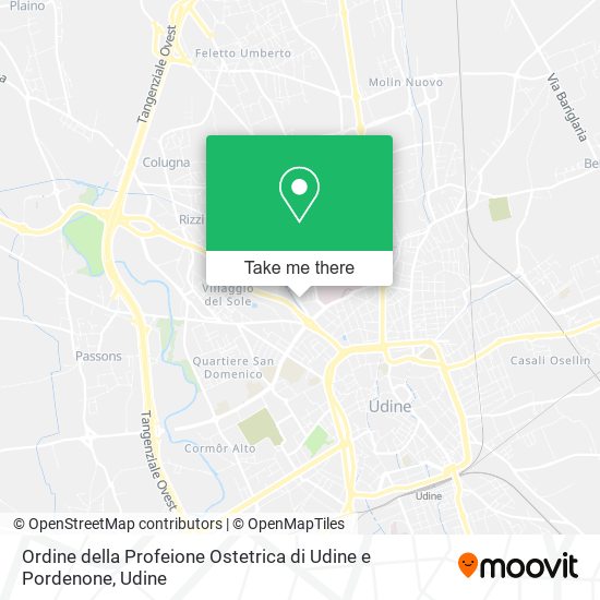 Ordine della Profeione Ostetrica di Udine e Pordenone map