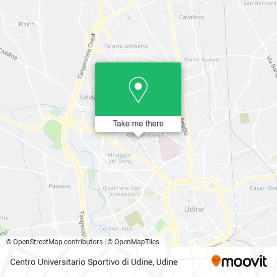 Centro Universitario Sportivo di Udine map