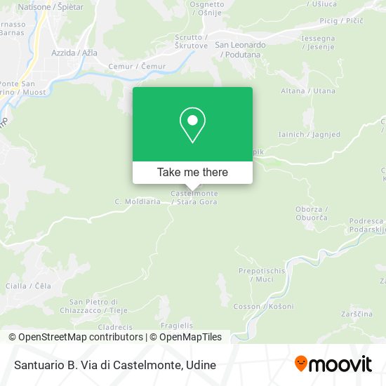 Santuario B. Via di Castelmonte map