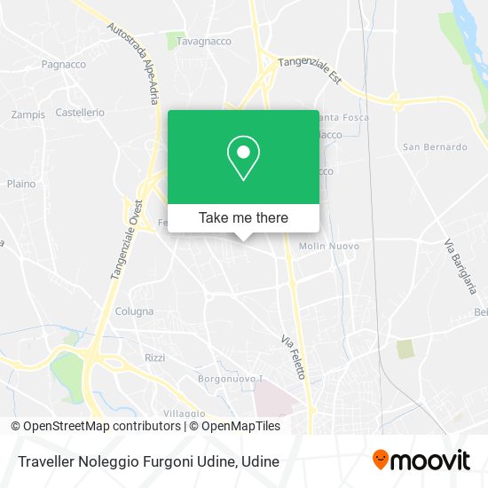 Traveller Noleggio Furgoni Udine map