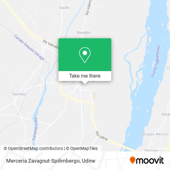 Merceria Zavagnut-Spilimbergo map