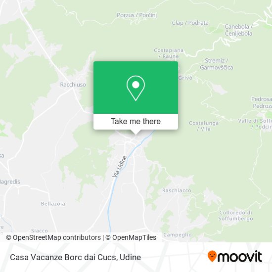 Casa Vacanze Borc dai Cucs map