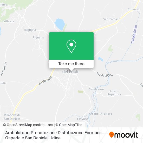 Ambulatorio Prenotazione Distribuzione Farmaci-Ospedale San Daniele map