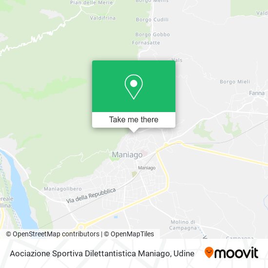 Aociazione Sportiva Dilettantistica Maniago map