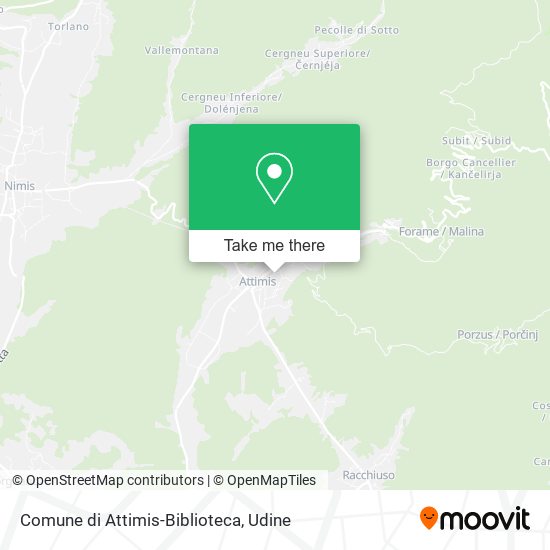 Comune di Attimis-Biblioteca map