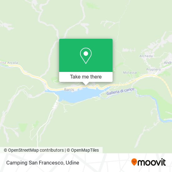 Camping San Francesco map