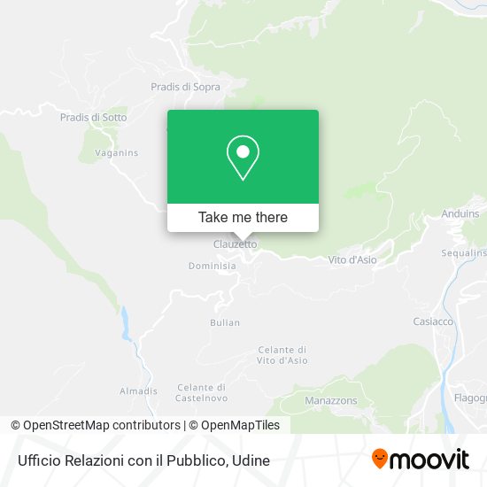 Ufficio Relazioni con il Pubblico map