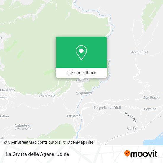 La Grotta delle Agane map