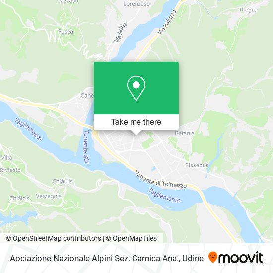 Aociazione Nazionale Alpini Sez. Carnica Ana. map