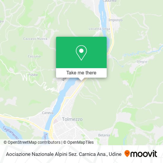 Aociazione Nazionale Alpini Sez. Carnica Ana. map