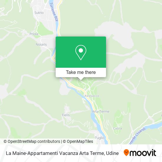 La Maine-Appartamenti Vacanza Arta Terme map