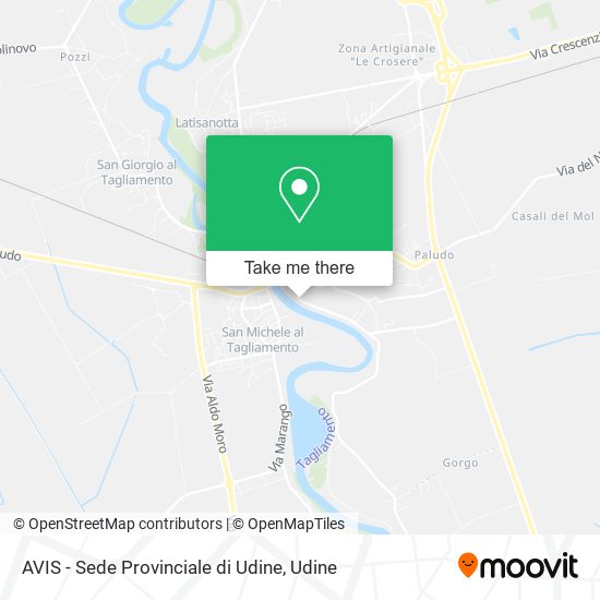 AVIS - Sede Provinciale di Udine map