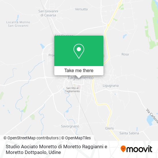 Studio Aociato Moretto di Moretto Raggianni e Moretto Dottpaolo map