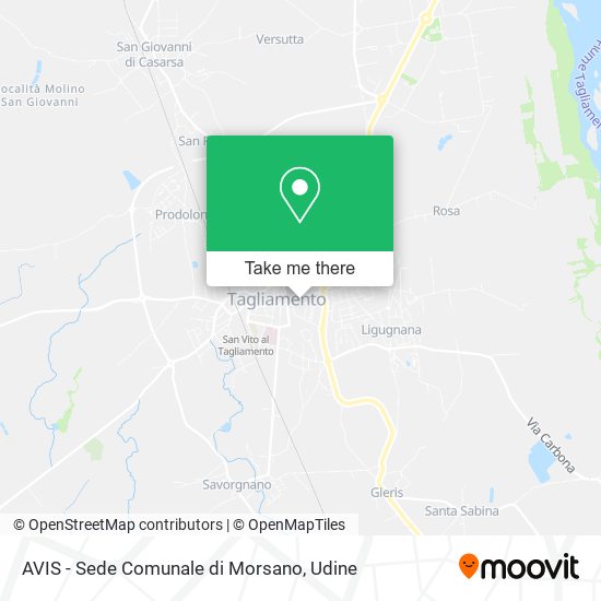 AVIS - Sede Comunale di Morsano map