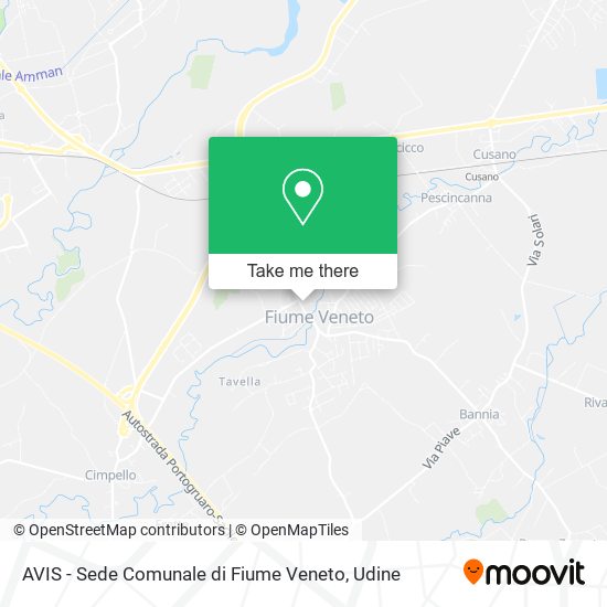 AVIS - Sede Comunale di Fiume Veneto map