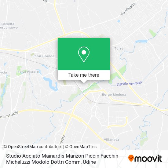 Studio Aociato Mainardis Manzon Piccin Facchin Micheluzzi Modolo Dottri Comm map