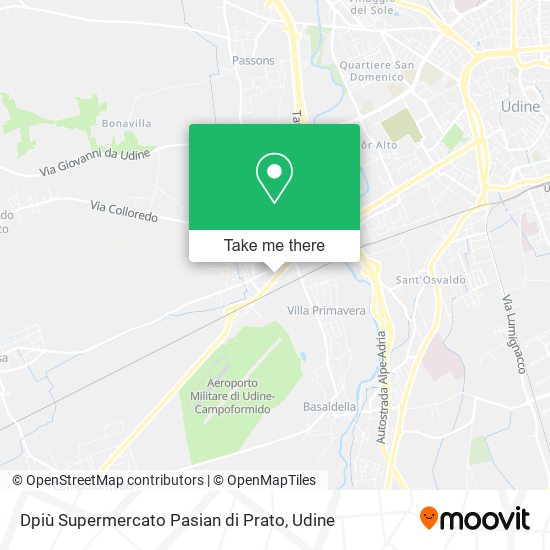 Dpiù Supermercato Pasian di Prato map