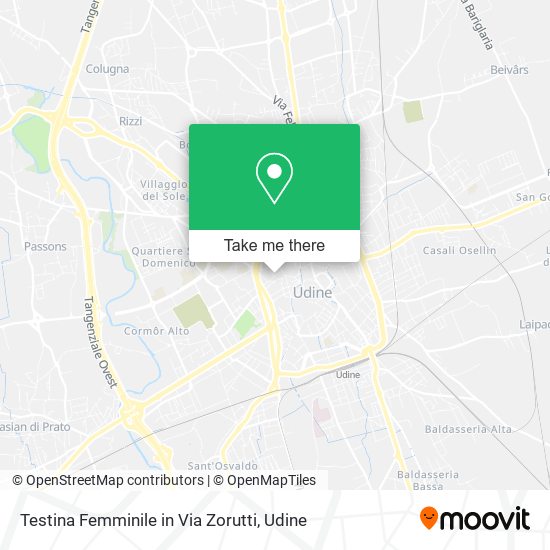 Testina Femminile in Via Zorutti map